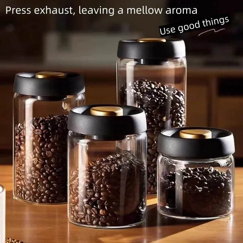 Xbloom Coffee Tea - Manuelles, vakuumversiegeltes Kaffeedose aus Borosilikatglas, feuchtigkeitsbeständiger