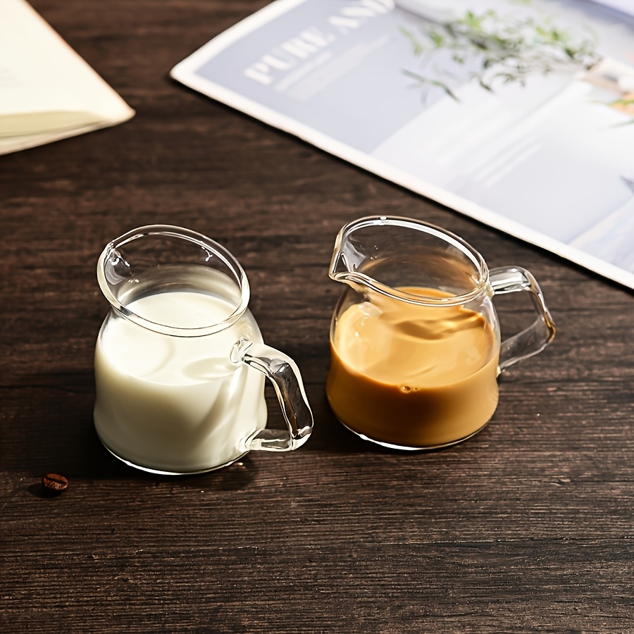Barista Milk Jug - 2 Stück Mini-Espressotasse aus Glas, Milchkännchen,