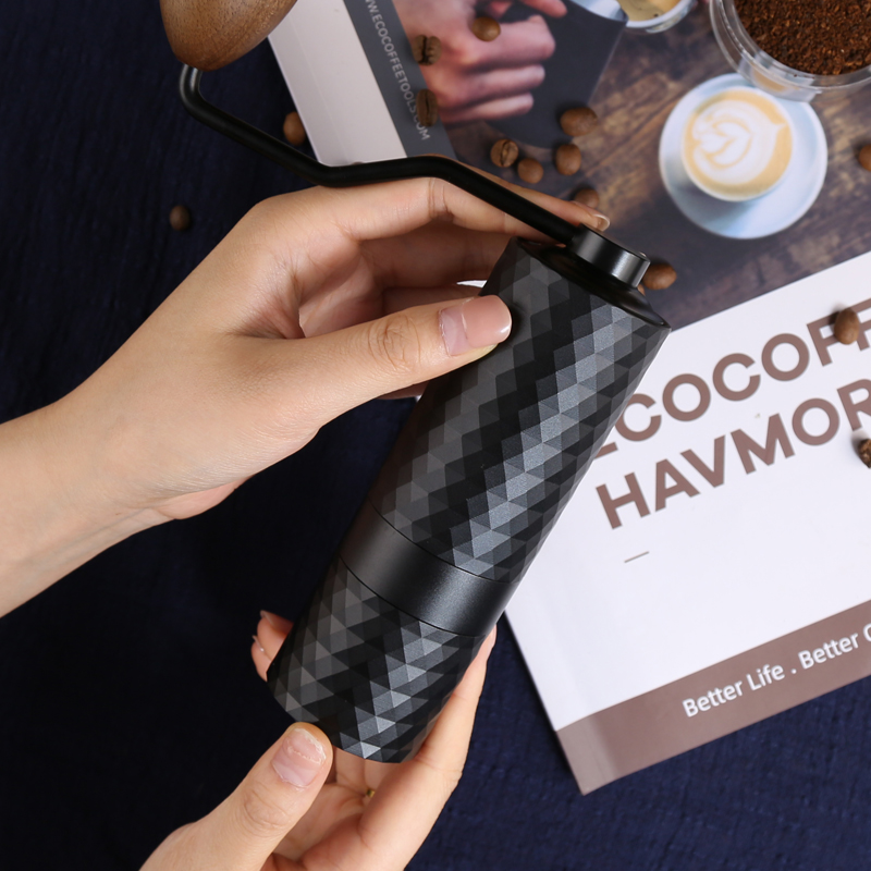 Burr Hand Grinder - Havmore CNC-gefräste professionelle, einstellbare, tragbare Handkaffeemühle
